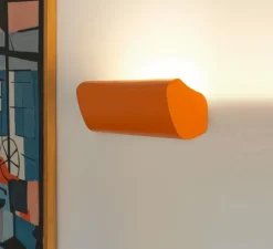 Applique murale, Radieuse, réédition Le Corbusier, orange, L33,4cm, H13,4cm - Nemo Lighting