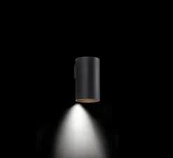 Applique murale, RAY mini 1.0, noir, Ø6,7cm, H11,5cm - Wever&Ducré