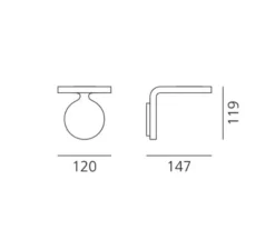 Applique murale, Rea 12, blanc, LED, 3000K, 790lm, L14,7cm, H12cm - Artemide