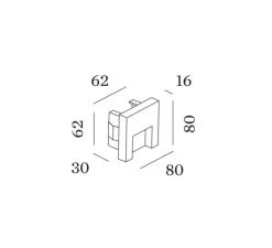 Applique murale, Reto 0.8, champagne, LED, 3000K, 110 lm, L8cm, H8cm - Wever&Ducré