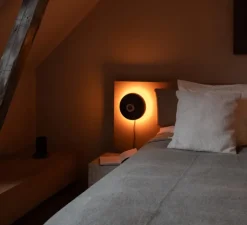 Applique murale, Reverse, avec câble, bronze, travertin, LED, dim, 2200-3001K, 460 lm, Ø24,3cm, H15,7cm - Audo Copenhagen