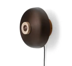 Applique murale, Reverse, avec câble, bronze, travertin, LED, dim, 2200-3001K, 460 lm, Ø24,3cm, H15,7cm - Audo Copenhagen