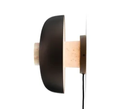 Applique murale, Reverse, avec câble, bronze, travertin, LED, dim, 2200-3001K, 460 lm, Ø24,3cm, H15,7cm - Audo Copenhagen