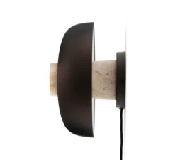 Applique murale, Reverse, avec câble, bronze, travertin, LED, dim, 2200-3001K, 460 lm, Ø24,3cm, H15,7cm - Audo Copenhagen