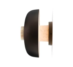 Applique murale, Reverse, bronze, travertin, LED, dim, 2200-3000K, 460 lm, Ø24,3cm, H15,7cm - Audo Copenhagen