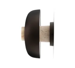Applique murale, Reverse, bronze, travertin, LED, dim, 2200-3000K, 460 lm, Ø24,3cm, H15,7cm - Audo Copenhagen