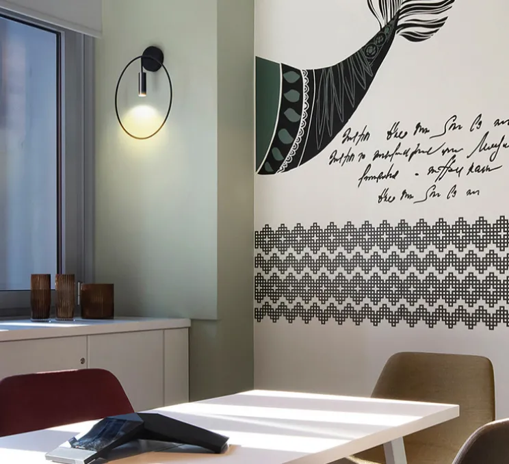 Applique murale, Revolta A-3630, noir, LED, 2700K, 725 lm, L38cm, H38cm - Estiluz