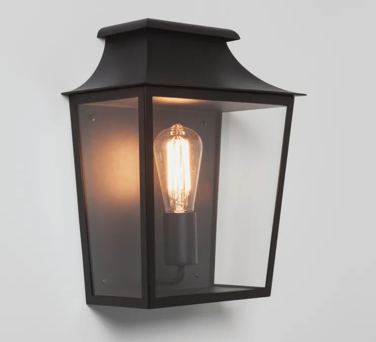 Applique murale, Richmond Wall 285, noir texturé, IP44, L19,7cm, H36cm - Astro