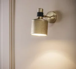 Applique murale, Riddle Single, laiton, noir, Ø12cm, H19cm - Bert Frank