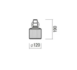 Applique murale, Riddle Single, laiton, noir, Ø12cm, H19cm - Bert Frank