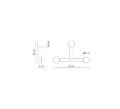 Applique murale, Rigoberta indirect trio, blanc mat, LED, 3000K, 1840 lm, L45cm, H29cm - Robin