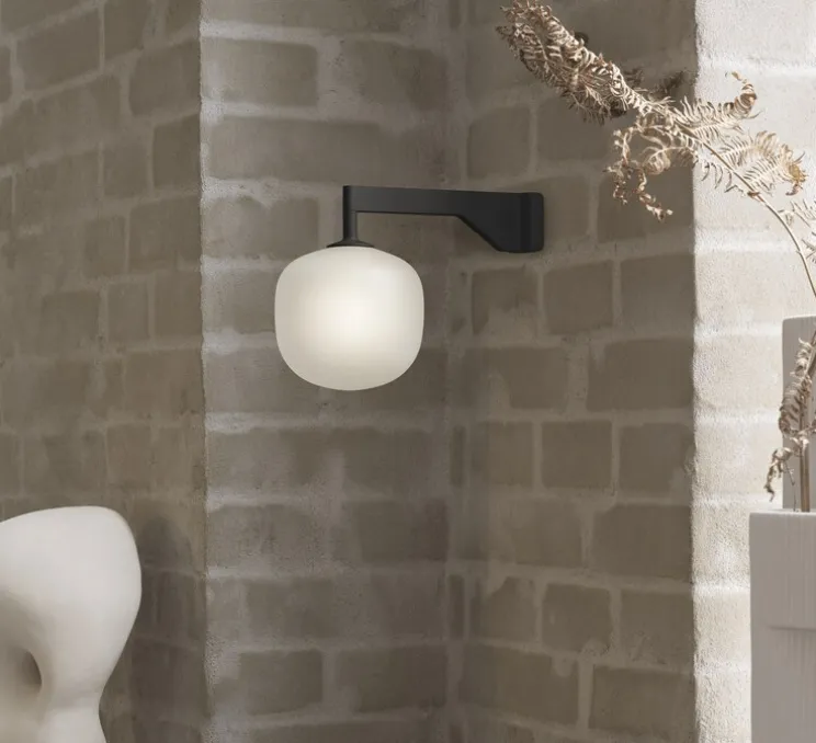 Applique murale, Rime, noir, L23cm, H12cm - Muuto