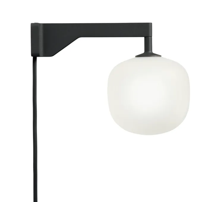 Applique murale, Rime, noir, L23cm, H12cm - Muuto