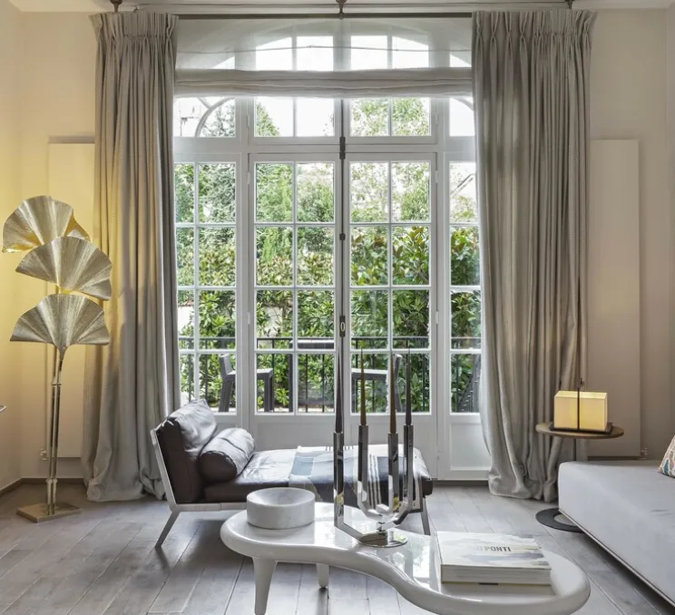 Applique murale, Ring, argent, Ø12cm, H30cm - CTO lighting