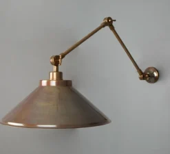 Applique murale, Rio, réglable, laiton antique, L38cm, H32cm - Mullan Lighting