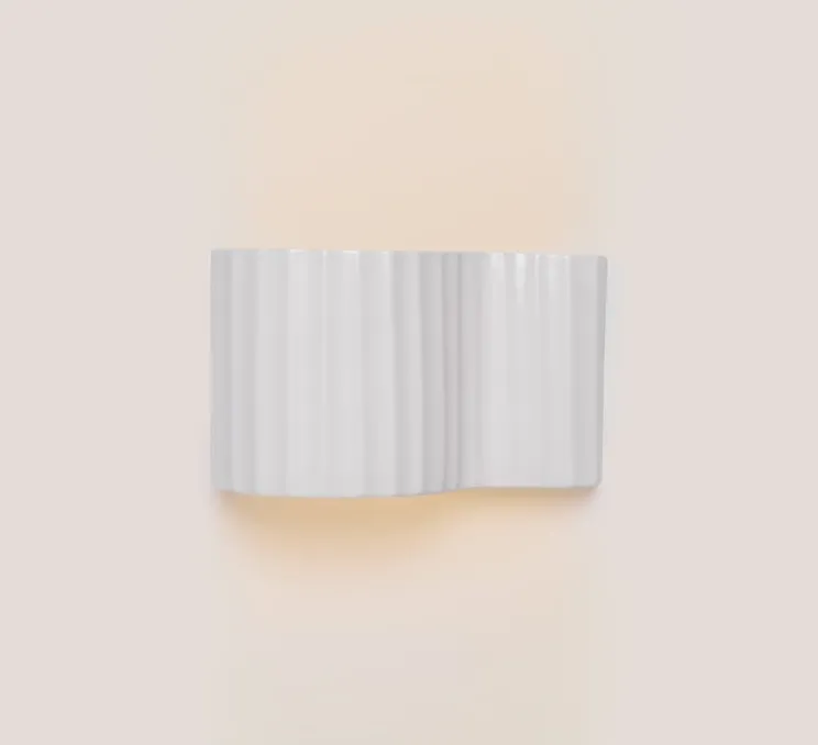 Applique murale, Rippo, blanc pur, L22cm, H12,6cm - Lobo Atelier