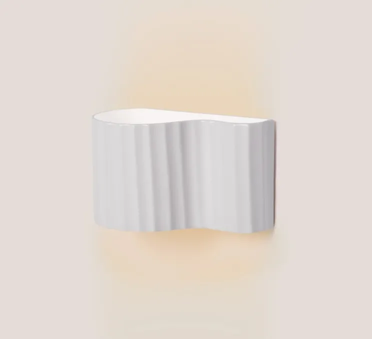 Applique murale, Rippo, blanc pur, L22cm, H12,6cm - Lobo Atelier