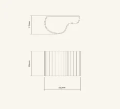 Applique murale, Rippo, blanc pur, L22cm, H12,6cm - Lobo Atelier