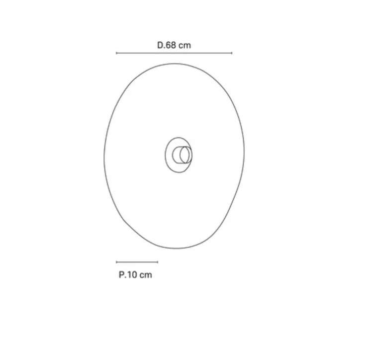 Applique murale, Rivage M, naturel, Ø68cm, P10cm - Market Set