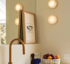 Applique murale, Rock IP44, Albâtre, IP44, LED, 3000K, 350lm, L14cm, H14cm - Robin