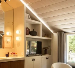 Applique murale, Rock IP44, Albâtre, IP44, LED, 3000K, 350lm, L14cm, H14cm - Robin