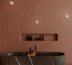 Applique murale, Rock IP44, Albâtre, IP44, LED, 3000K, 350lm, L14cm, H14cm - Robin