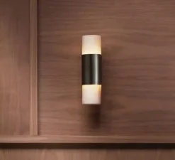 Applique murale, Roma, bronze et albâtre, LED, 2700K, L5,4cm, H8,5cm - CTO lighting