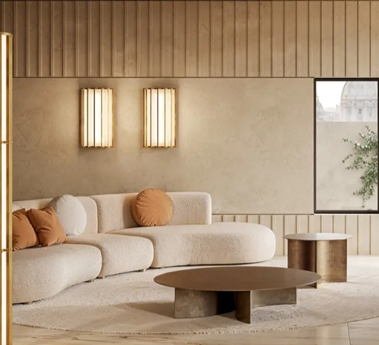 Applique murale, Roma, bronze, LED, dim, 2700K, 1416 lm, L36,3cm, H63cm - Panzeri