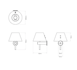 Applique murale, Roma, Chrome Poli, IP44, L15cm, H19cm - ASTRO LIGHTING