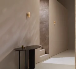 Applique murale, Roma, laiton satiné et albâtre, LED, dim, 2700K, H19cm - CTO lighting