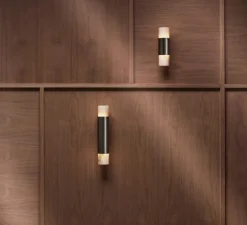 Applique murale, Roma Tall, bronze et albâtre, LED, 2700K, L5,4cm, H8,5cm - CTO lighting