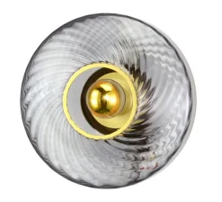 Applique murale, ROXANNE, graphite doré, Ø28cm, H15cm - Elements Lighting