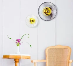 Applique murale, ROXANNE, graphite doré, Ø28cm, H15cm - Elements Lighting