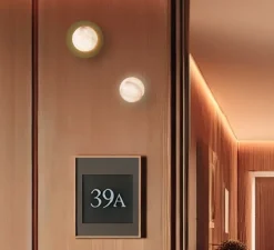 Applique murale, Royal disc, Albâtre, L12cm, H10cm - Robin