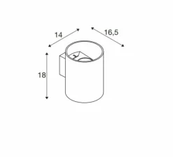 Applique murale, Rusty UP/Down, rouille, IP65, LED, 3000K, 525 lm, Ø14cm, H18cm - SLV