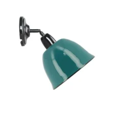 Applique murale, Saidia, vert paon, noir, Ø15cm, H23cm - Nexel