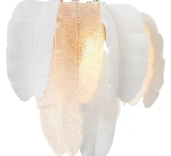 Applique murale, Saint Lucia, blanc, verre texturé, L45cm, H35,5cm - Eichholtz