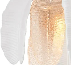 Applique murale, Saint Lucia, blanc, verre texturé, L45cm, H35,5cm - Eichholtz