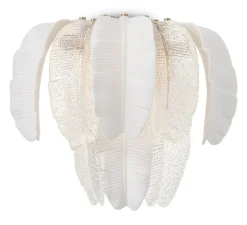 Applique murale, Saint Lucia, blanc, verre texturé, L45cm, H35,5cm - Eichholtz