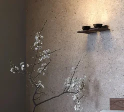 Applique murale, Sakè 1, noir et noyer , LED, 2700K, 1980 lm, Ø21cm, H8cm - Lumen Center Italia