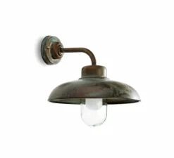 Applique murale, Samoa 1335, Cuivre laiton vieilli, IP44, L36cm, H34cm - Moretti Luce