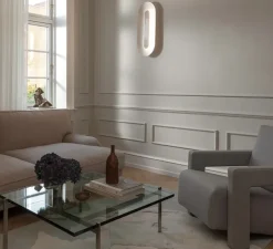 Applique murale, Sasi large, argent, LED, 3000K, 1996lm, L27,5cm, H65cm - Nuura