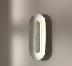 Applique murale, Sasi large, argent, LED, 3000K, 1996lm, L27,5cm, H65cm - Nuura