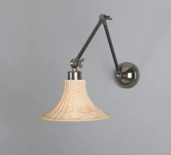Applique murale, Savannah Small, argent antique, Ø24cm, H65cm - Mullan Lighting