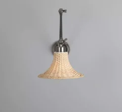 Applique murale, Savannah Small, argent antique, Ø24cm, H65cm - Mullan Lighting