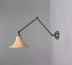 Applique murale, Savannah Small, argent antique, Ø24cm, H65cm - Mullan Lighting