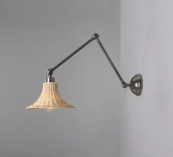 Applique murale, Savannah Small, argent antique, Ø24cm, H65cm - Mullan Lighting