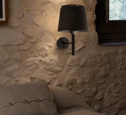 Applique murale, Savoy, noir, L23cm, H39,2cm - FARO