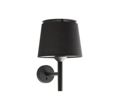 Applique murale, Savoy, noir, L23cm, H39,2cm - FARO