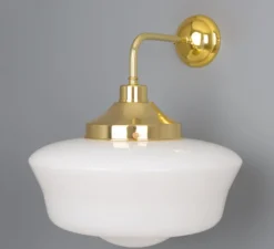 Applique murale, Schoolhouse, laiton poli, L38cm, H35cm - Mullan Lighting